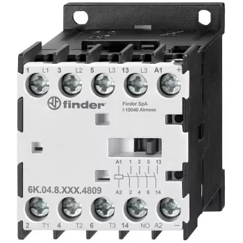 Finder teollisuuden minikontaktori 5,5kW käämi 230V AC (6K.04.8.230.4312)