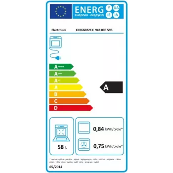 Electrolux LKK660221X vapaasti seisova kaasuliesi sähköuuni, Anti-Fingerprint ruostumaton teräs, 60 cm