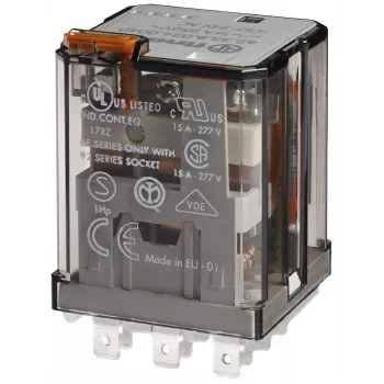 Finder 62.33.9.024.4300 rele 24 V DC 16 A 3 CO LEDillä ja diodilla