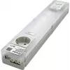 Finder LED-sähkökaapin valaisin Schuko-pistorasialla, 6W, 1000lm, 4000K, valkoinen/läpinäkyvä, 360mm 7L.55.8.230.4200