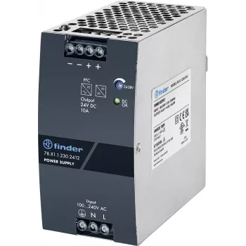 Finder 78.X1.1.230.2412 DIN-kisko-virtalähde 24V DC 10A 240W