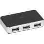 Vivanco USB 2.0 4-porttinen keskitin 3 m kaapelilla (VVITHUB2V4PORTS)