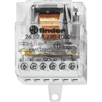 Finder 26.02.8.230.4000 impulssirele 2NO 10A 230V AC DIN-kisko