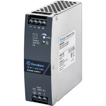 Finder 78.W1.1.230.2402 DIN-kisko virtalähde 24V DC 5A 120W 1 lähtö