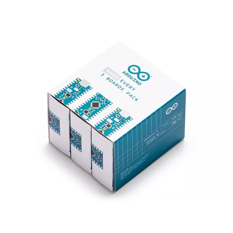 Arduino Nano Every -kehitysalusta – 6 kpl:n pakkaus (ABX00028-6P)