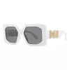 Versace VE4478U31487 naisten cat-eye-aurinkolasit, musta kehys, tummanharmaat linssit, 56/18/145 mm