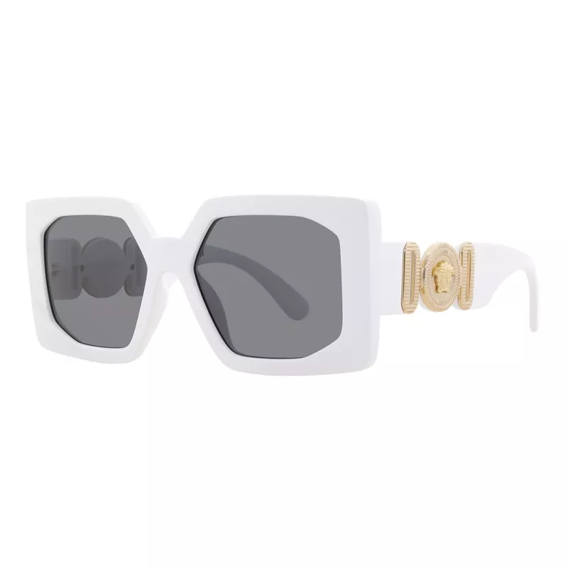 Versace VE4478U31487 naisten cat-eye-aurinkolasit, musta kehys, tummanharmaat linssit, 56/18/145 mm
