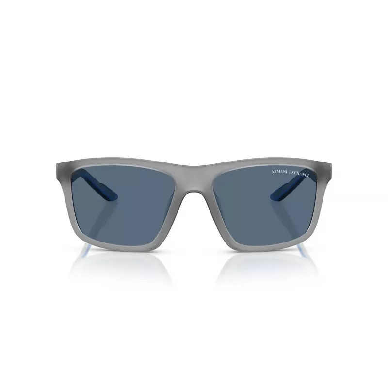 Armani Exchange miesten suorakaiteen muotoiset aurinkolasit AX4149SU 83638 mattamusta/tummanharmaa