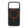 SBS D3O Core kotelo iPhone 18 Pro Max / 17 Pro Max -puhelimelle, MagSafe-yhteensopiva, musta-oranssi