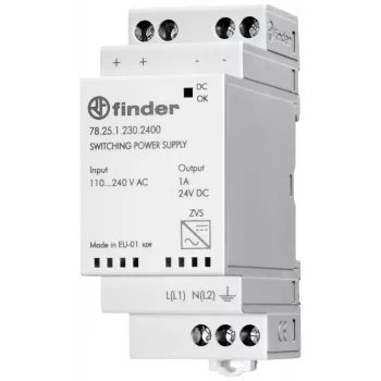 Finder 78.25.1.230.2400 DIN-kiskovirtalähde 24 V DC 1 A 25 W