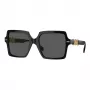 Versace VE4441 GB1-87 naisten aurinkolasit, kulmikas, musta/harmaa, 55mm