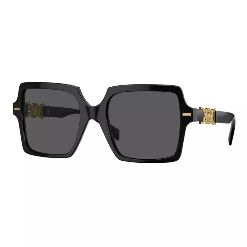 Versace VE4441 GB1-87 naisten aurinkolasit, kulmikas, musta/harmaa, 55mm