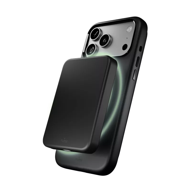 PURO Icon Magnetic -kotelo Apple iPhone 17 Pro Max -puhelimelle, musta, MagSafe-yhteensopiva