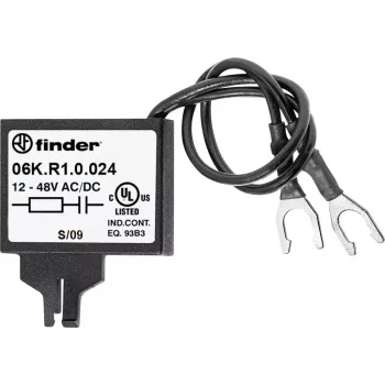Finder RC-häiriönpoistomoduuli 06K.R1.0.024 24V AC/DC kelojen releille