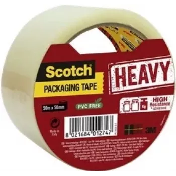 3M Scotch Heavy HV 5050 S.T. pakkausteippi, 50 mm x 50 m, läpinäkyvä