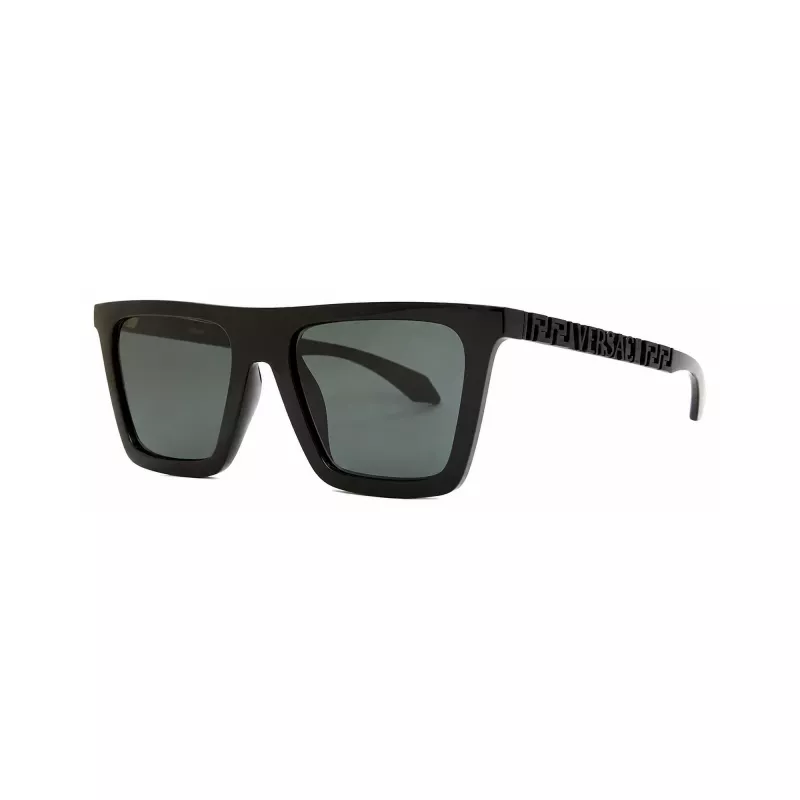 Versace VE4468UGB187 naisten cat-eye-aurinkolasit, musta kehys, tummanharmaat linssit, 53-19-140 mm