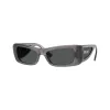 Versace naisten VE4481-550287 cat-eye-aurinkolasit, läpinäkyvä harmaa kehys, tummanharmaat linssit, 54mm