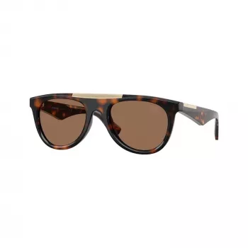 Burberry BE4452U300273 miesten suorakaiteen muotoiset aurinkolasit, tumma Havana-kehykset, ruskeat linssit, 53-21-145 mm