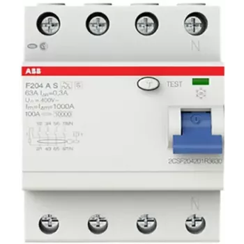 ABB F204AS-63/0.3 vikavirtasuojakytkin 4P 63A 300mA tyyppi A 2CSF204201R3630