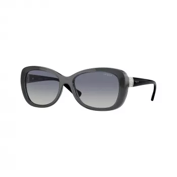 Vogue VO2943SB31324 naisten cat-eye-aurinkolasit, läpinäkyvän vaaleanpunaiset kehykset, vaaleanpunaiset peilatut linssit, 55 mm