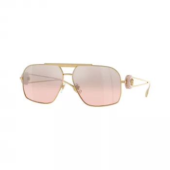 Versace VE2269-10027E naisten aurinkolasit, vaaleankultaiset kehykset, ruskeat liukuvärjätyt linssit, 60/14/140 mm