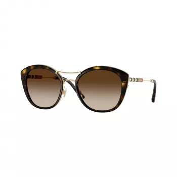 Burberry BE4251Q300213 naisten cat-eye-aurinkolasit, tumma havana -kehykset, ruskeat liukuvärilinssit, 53mm