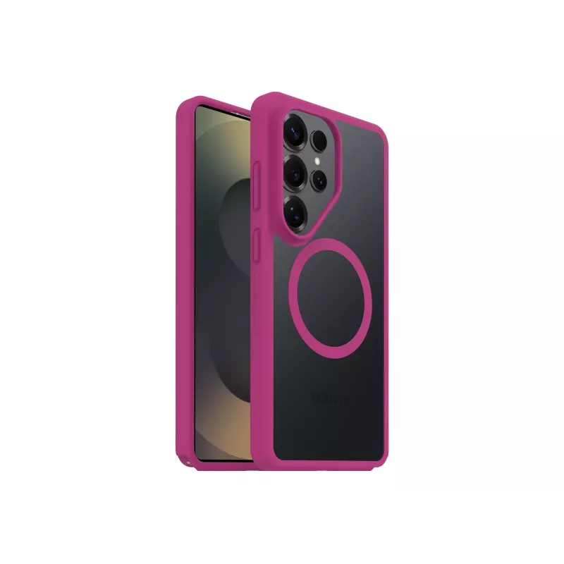 OtterBox React Series -kotelo Samsung Galaxy S26 Ultra -laitteelle – läpinäkyvä/pinkki MagSafe-yhteensopiva 77-99946