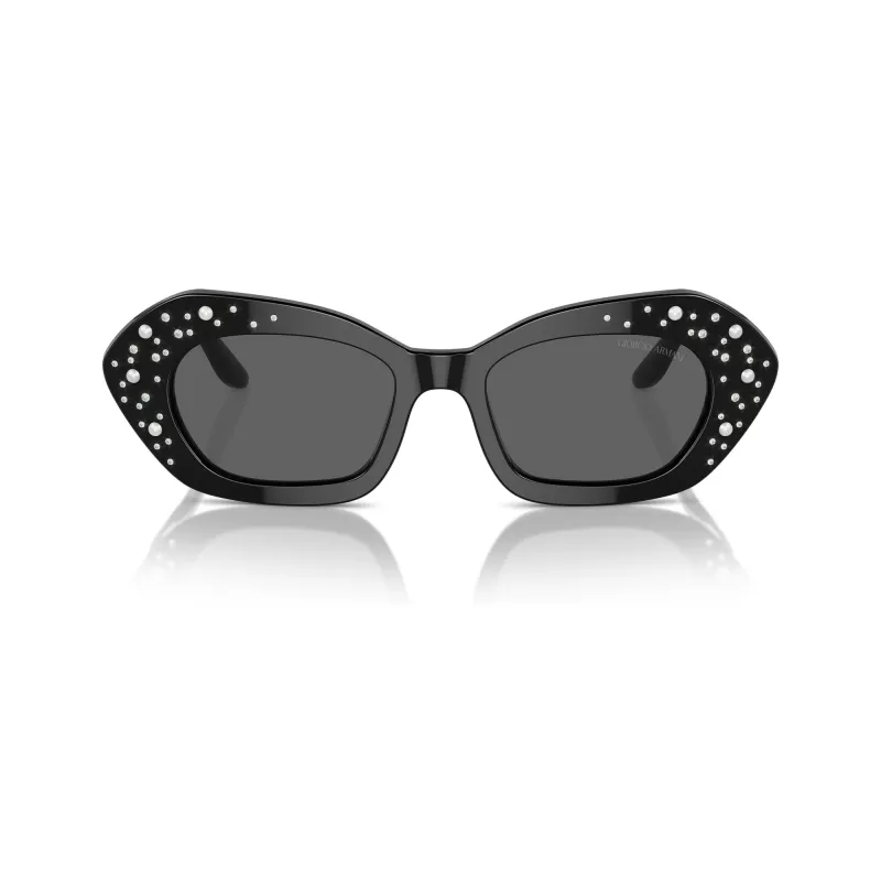 Giorgio Armani naisten AR8213BU5001B suorakaiteen muotoiset mustat aurinkolasit