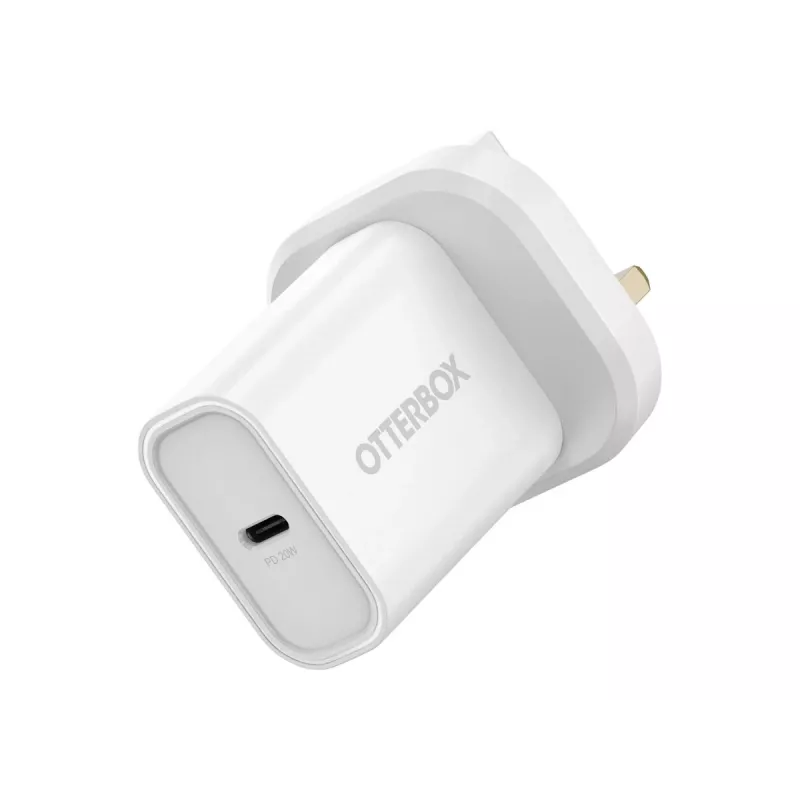 OtterBox 20W USB-C PD seinälaturi - valkoinen 78-81346