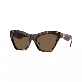Burberry BE4420U300273 naisten aurinkolasit, neliömäiset, Dark Havana -kehykset, ruskeat liukuvärjätyt linssit, 55mm