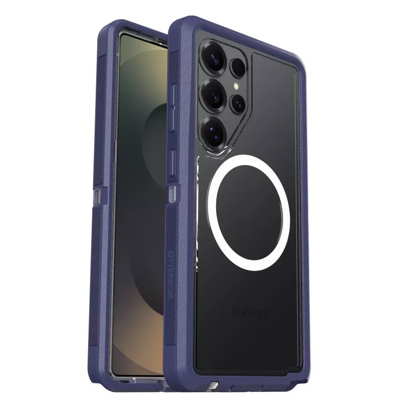 OTTERBOX Defender XT Clear MagSafe -kotelo Samsung Galaxy S25 Ultra - violetti (Thistle Purple) 77-97585