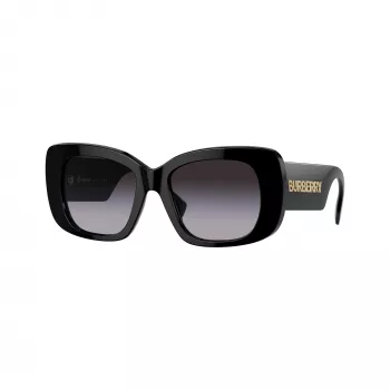 Burberry BE4410-30018G naisten aurinkolasit - mustat kehykset, harmaat liukuvärjätyt linssit, 52 mm