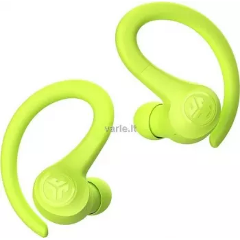 JLab GO Air Sport True Wireless -nappikuulokkeet korvakoukuilla, Bluetooth 5.1, IP55 hikoilunkestävä, 32 tunnin akku, keltainen IEUEBGAIRSPRTRYEL124