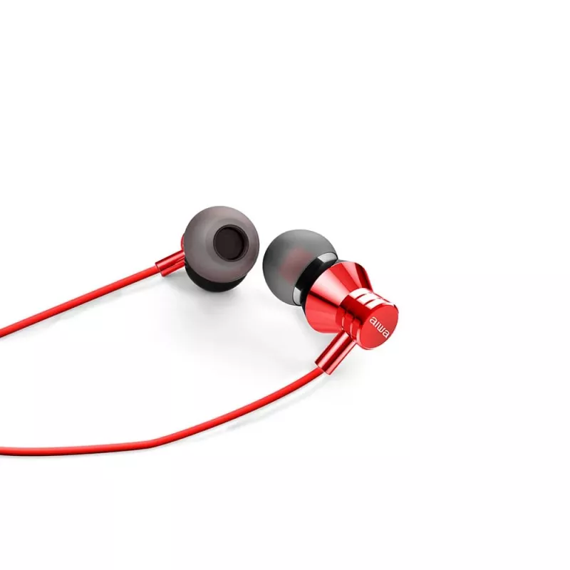 AIWA ESTM-50USB-C/RD In-Ear-stereokuulokkeet mikrofonilla, USB, punainen