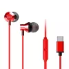 AIWA ESTM-50USB-C/RD In-Ear-stereokuulokkeet mikrofonilla, USB, punainen