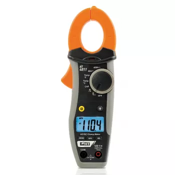 HT Instruments HT4011 digitaalinen pihtimittari CAT III 600V, 4000 counts, AC/DC-jännite, vastus, kapasitanssi, taajuus, diodi- ja jatkuvuustesti, pihtiaukko 30mm 1009820