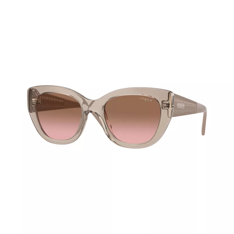 Vogue VO5567S naisten cat-eye-aurinkolasit, läpinäkyvä vaaleanpunainen / vaaleanruskea gradient 52mm VO5567S299014