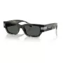 Versace naisten VE4465-545687 aurinkolasit, musta kehys, tummanharmaat linssit, 54mm