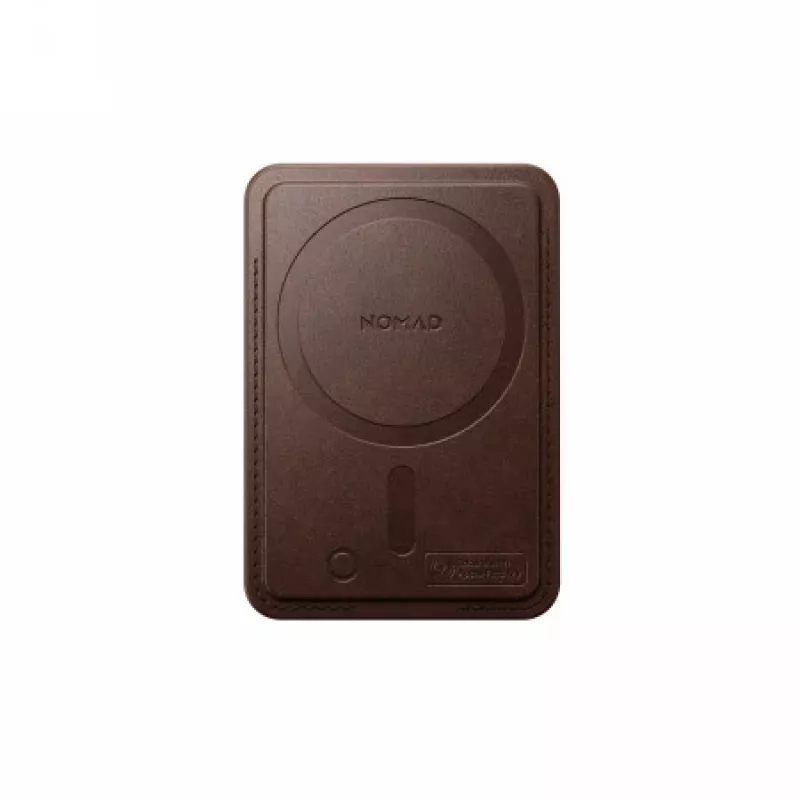 NOMAD Leather Mag Wallet – MagSafe- ja Apple Find My -yhteensopiva nahkalompakko (ruskea)