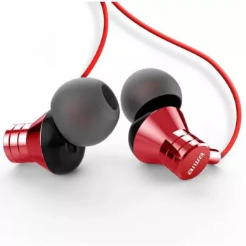 AIWA ESTM-50RD In-Ear-stereokuulokemikrofoni, punainen