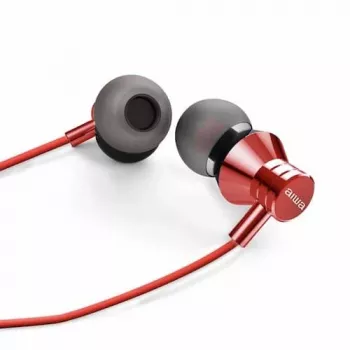 AIWA ESTM-50RD In-Ear-stereokuulokemikrofoni, punainen