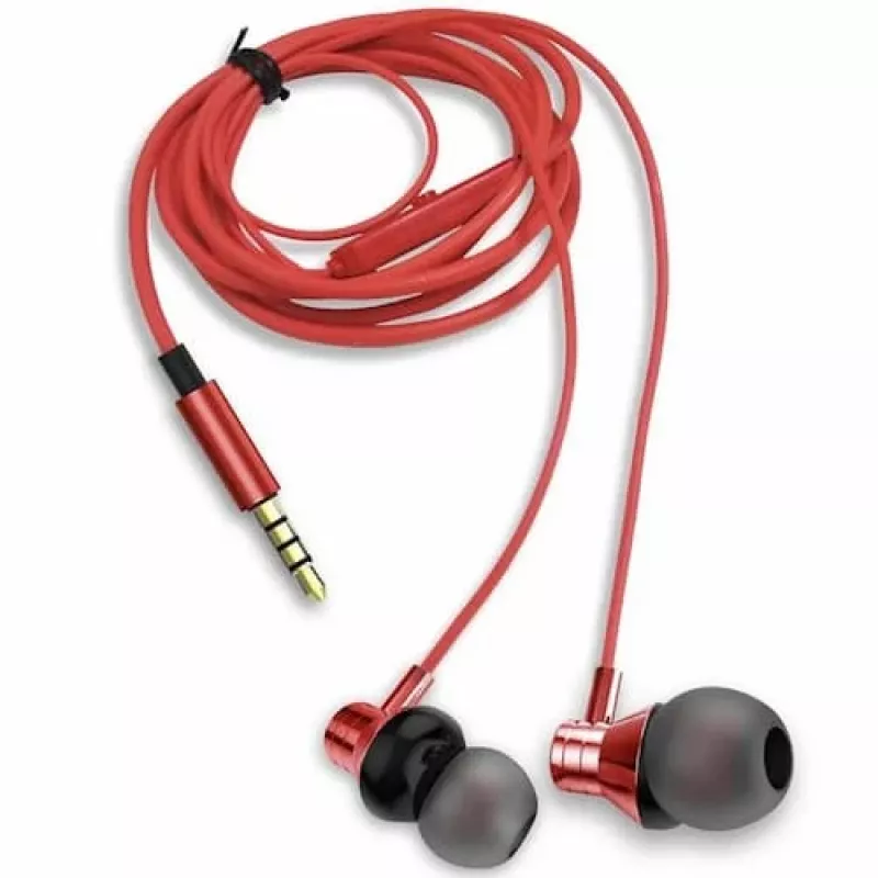 AIWA ESTM-50RD In-Ear-stereokuulokemikrofoni, punainen
