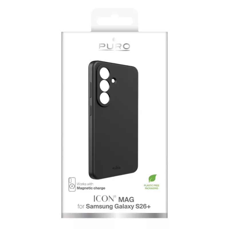 SBS Mobile ICONMAG MagSafe-takakotelo Samsung Galaxy S26+:lle - musta PUSGS26PICONMAGBLK