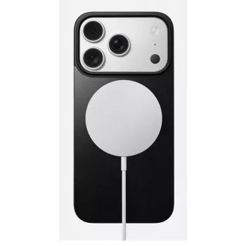 NOMAD Magnetic Leather Back iPhone 17 Pro – MagSafe-yhteensopiva, Horween-nahka, musta
