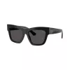 Burberry BE4449-300187 naisten cat-eye-aurinkolasit, musta kehys, harmaat gradient-linssit, 53 mm