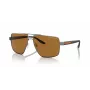 Armani Exchange AX2037S 600383 miesten polarisoituvat pilot-aurinkolasit, matta musta/harmaa, 60 mm