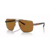 Armani Exchange AX2037S 600383 miesten polarisoituvat pilot-aurinkolasit, matta musta/harmaa, 60 mm