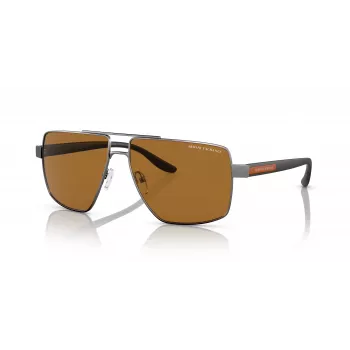 Armani Exchange AX2037S 600383 miesten polarisoituvat pilot-aurinkolasit, matta musta/harmaa, 60 mm