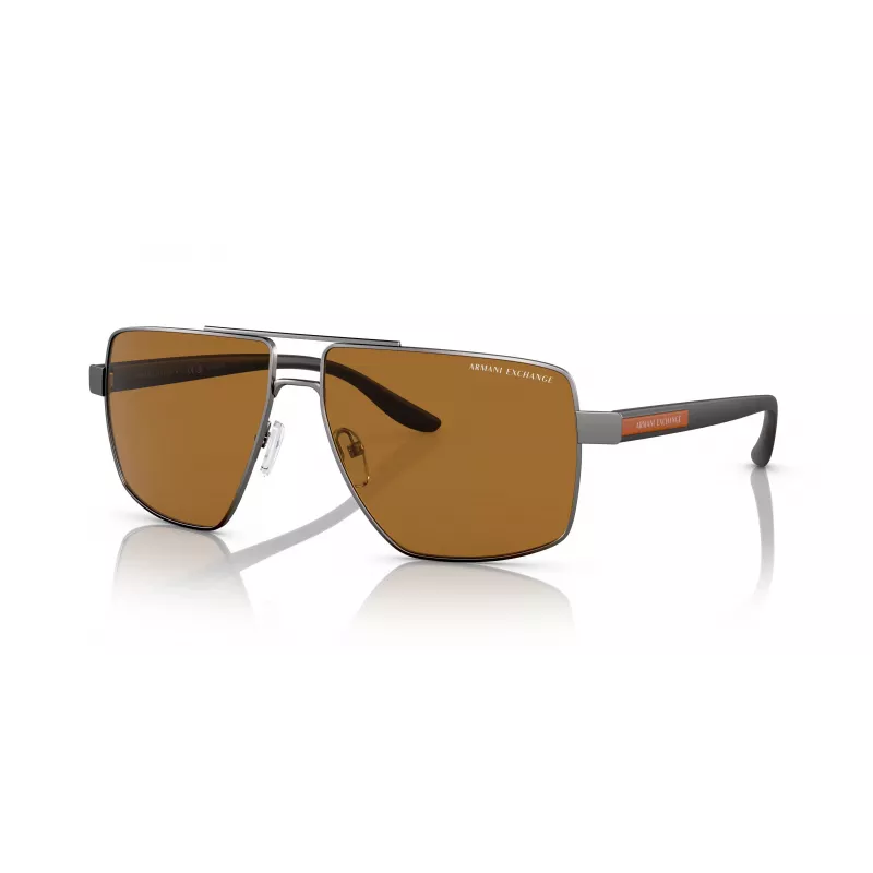 Armani Exchange AX2037S 600383 miesten polarisoituvat pilot-aurinkolasit, matta musta/harmaa, 60 mm