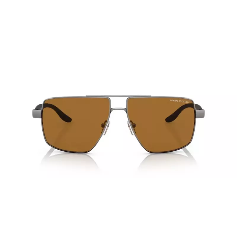 Armani Exchange AX2037S 600383 miesten polarisoituvat pilot-aurinkolasit, matta musta/harmaa, 60 mm